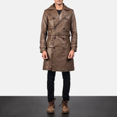 Nikin Brown Leather Coat Jacket
